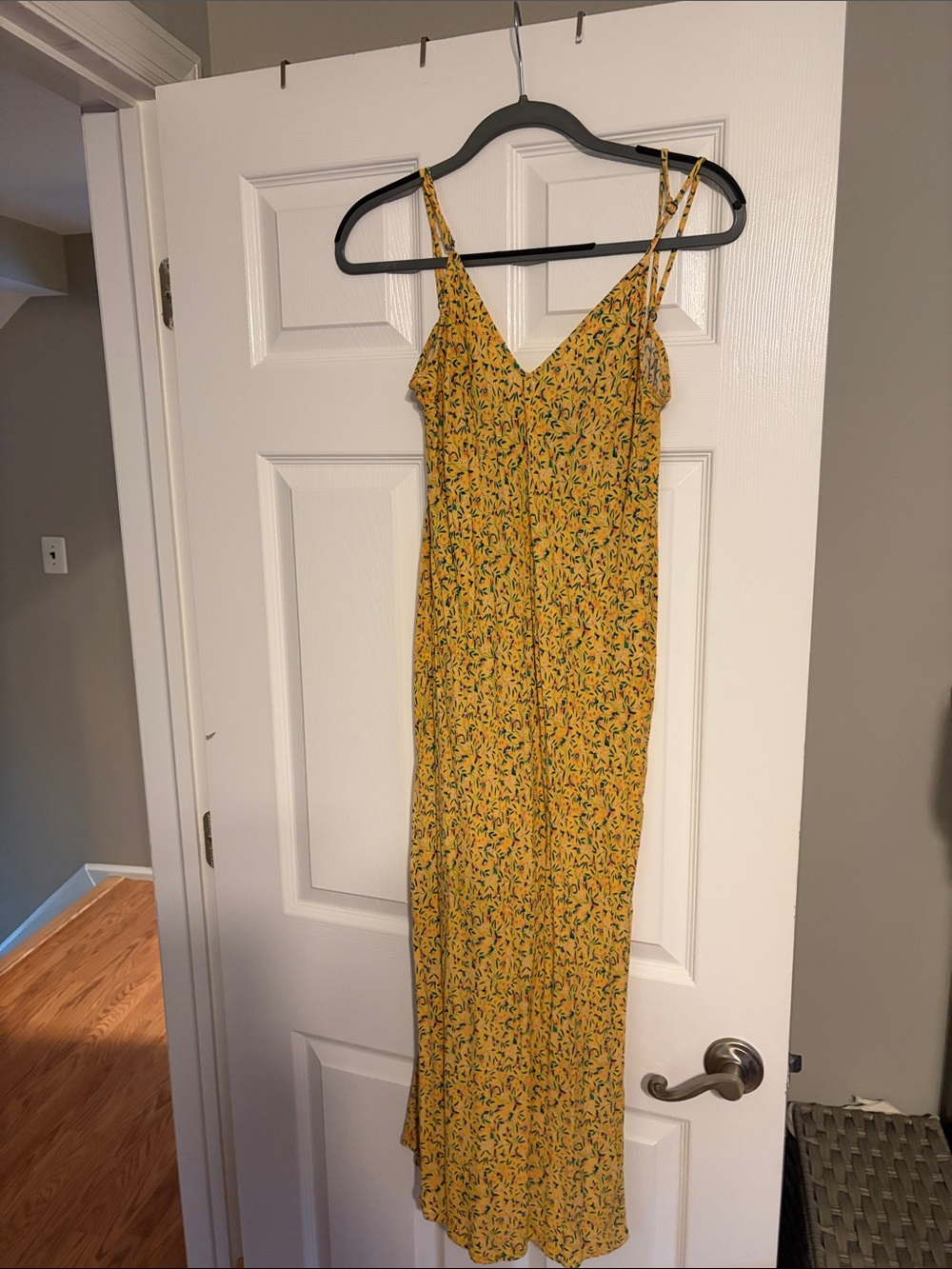 O'Neill Yellow Floral V-Neck Maxi Dress